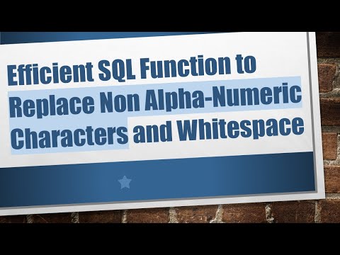 Efficient SQL Function