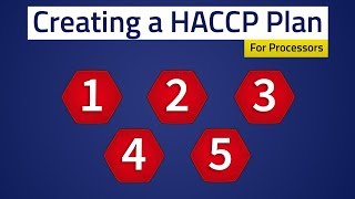 Food Safety - Creating a HACCP Plan