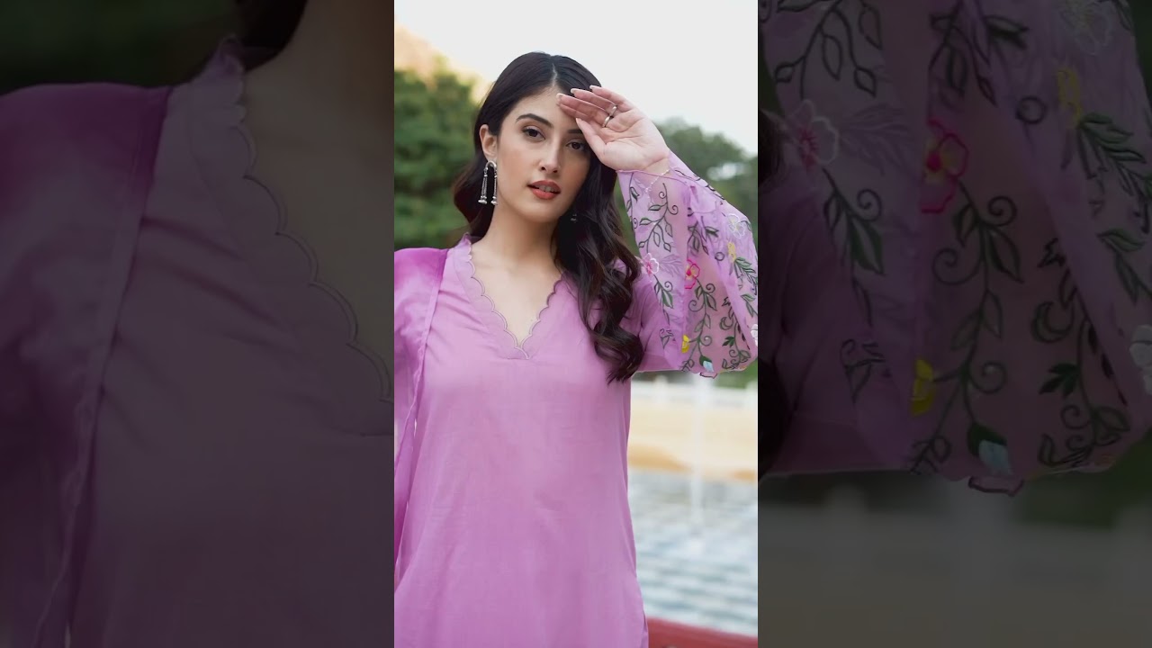 Channel your pretty in pink energy this summer! Get your hands on our Guldasta Suit Set