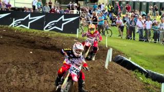 EMX 150 Round of Great Britain race 1 highlights - motocross 2015