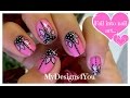 Pink and black nail art | Abstract nails ♥ Розовый Дизайн Ногтей