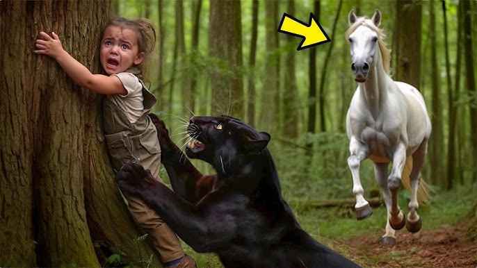 HOMBRE RICO ABANDONA A SU HIJA para ser DEVORADA por una PANTERA NEGRA, pero el CABALLO lo vio todo - YouTube