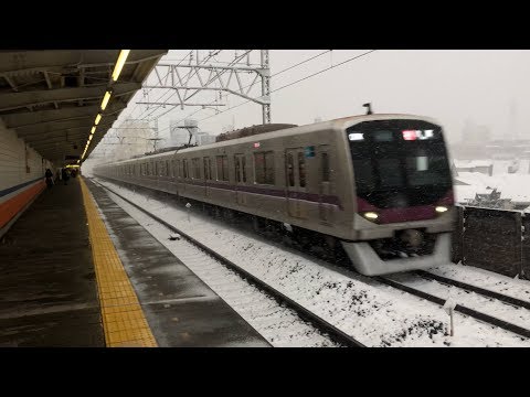 【東京メトロが雪の中を高速通過！】氷点下で雪の中を高速で通過する営団08系を撮影してみた！