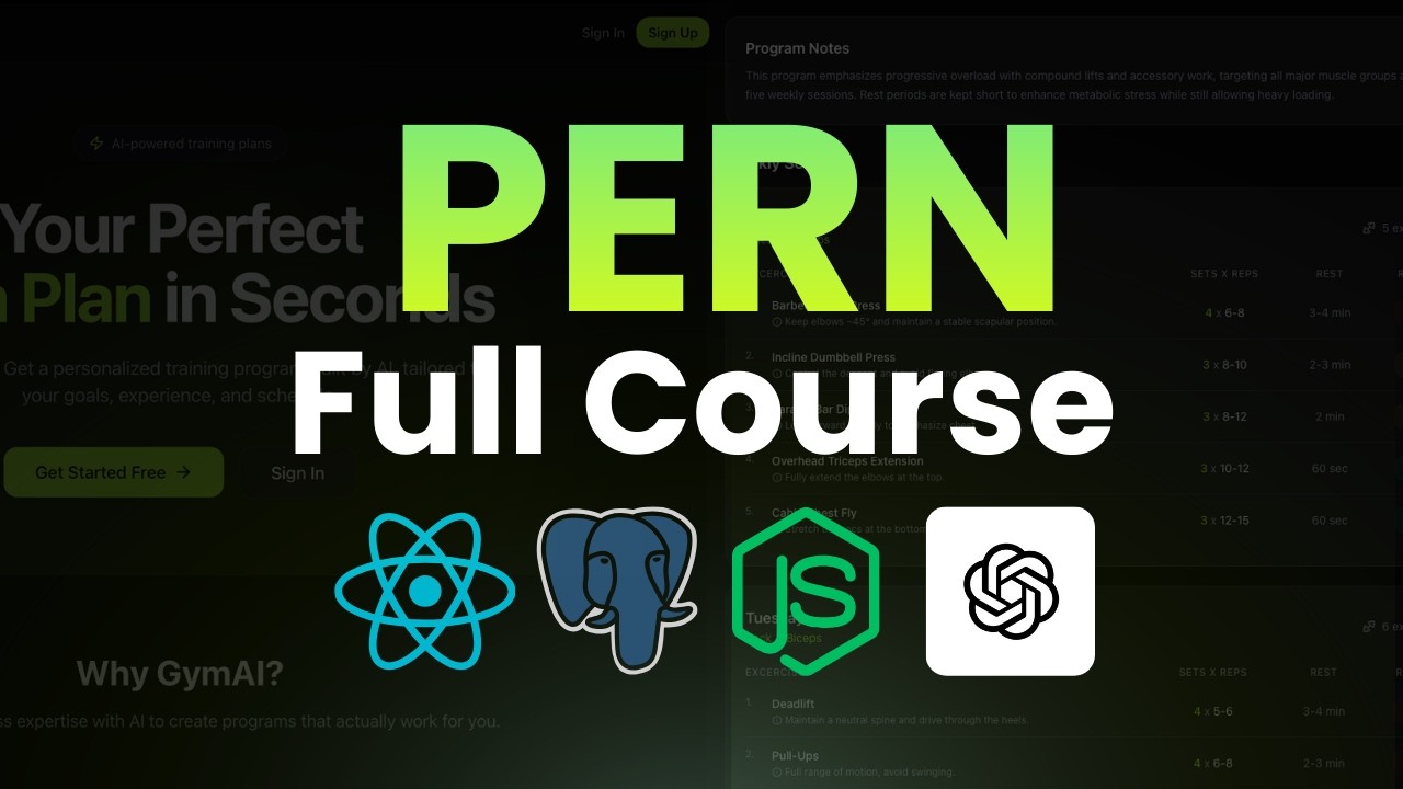PERN Full Course 2026 | React, NodeJS, Express, PostgreSQL...