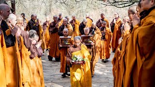 HQ highlights: Casting the Ashes of Thich Nhat Hanh | Ceremony in Plum Village France | 2022 03 12