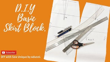 HOW TO DRAFT A SKIRT BLOCK | SKIRT PATTERN | PENCIL SKIRT TUTORIAL |