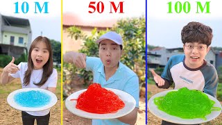 HAI CU CAI -I Cooked Rainbow Pasta From Various Drinks and Created The Longest Noodle In The World