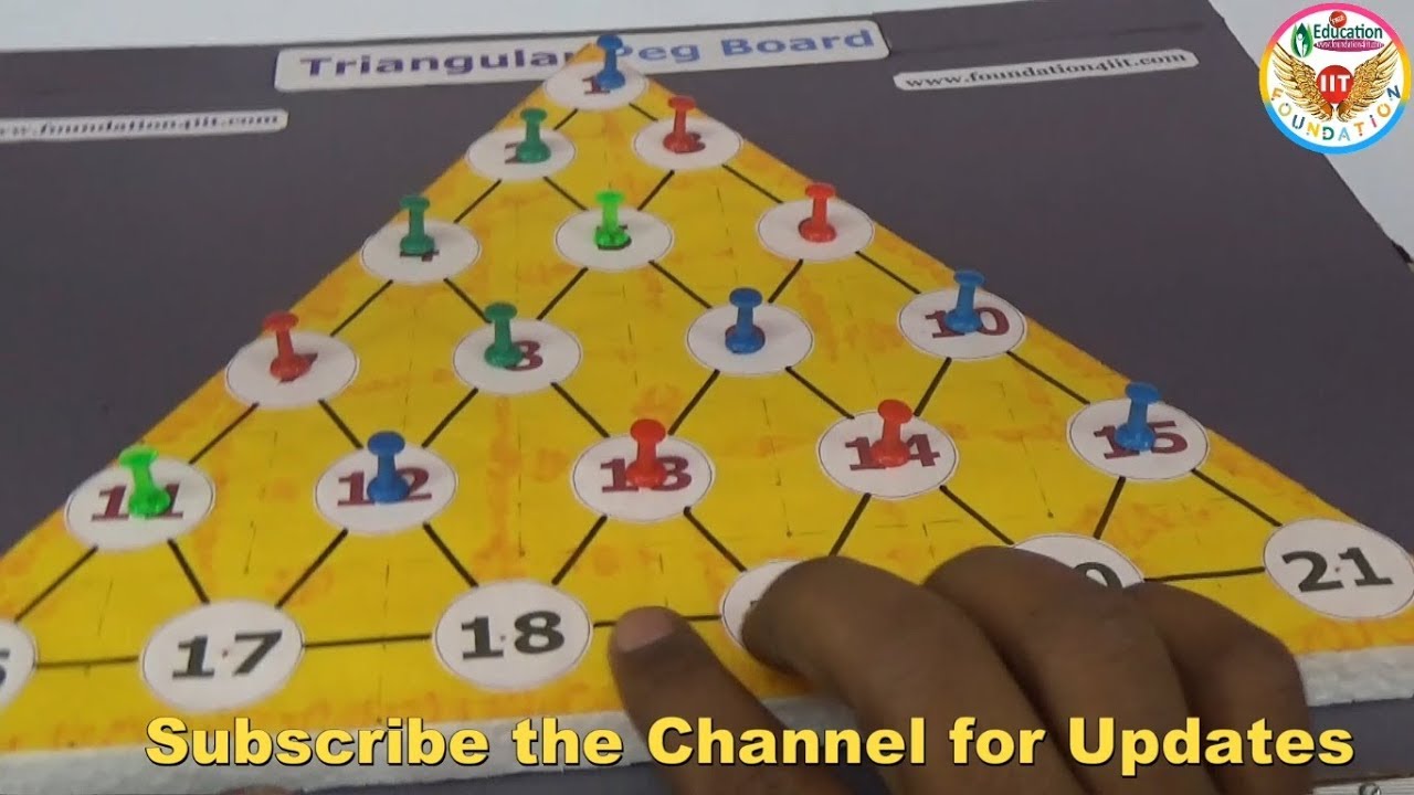 Triangular Peg Board Game with Solution @ 21 Hole Board || Maths