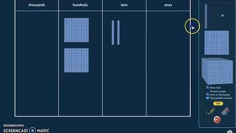 Base Ten Blocks Computer Model Example