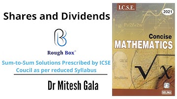 SHARES and DIVIDEND | Ch-3 Ex 3A | Class 10 | ICSE | SELINA | Mathematics