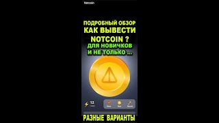 NotCoin  Подробный разбор всех вариантов вывода и перспектив Для новичков и не только