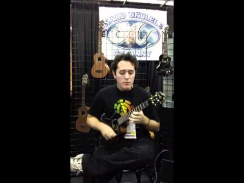 Andrew Molina demos a Nalu Ukulele at NAMM 2011