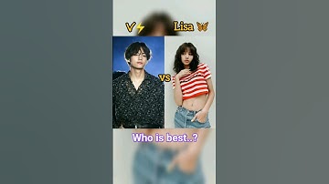 BTS V vs Black Pink Lisa Status video 🦋 #bts #kimtaehyung #blackpink #lisa 💓💜