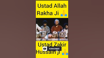 Ustad Allah Rakha Ji And Ustad Zakir Hussain Tabla Jugalbandi 🙏 #icmtabla #tabla #shorts #viral