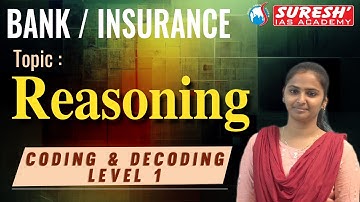 REASONING |  CODING & DECODING -1 | BANK \ INSURANCE | Suresh IAS Academy