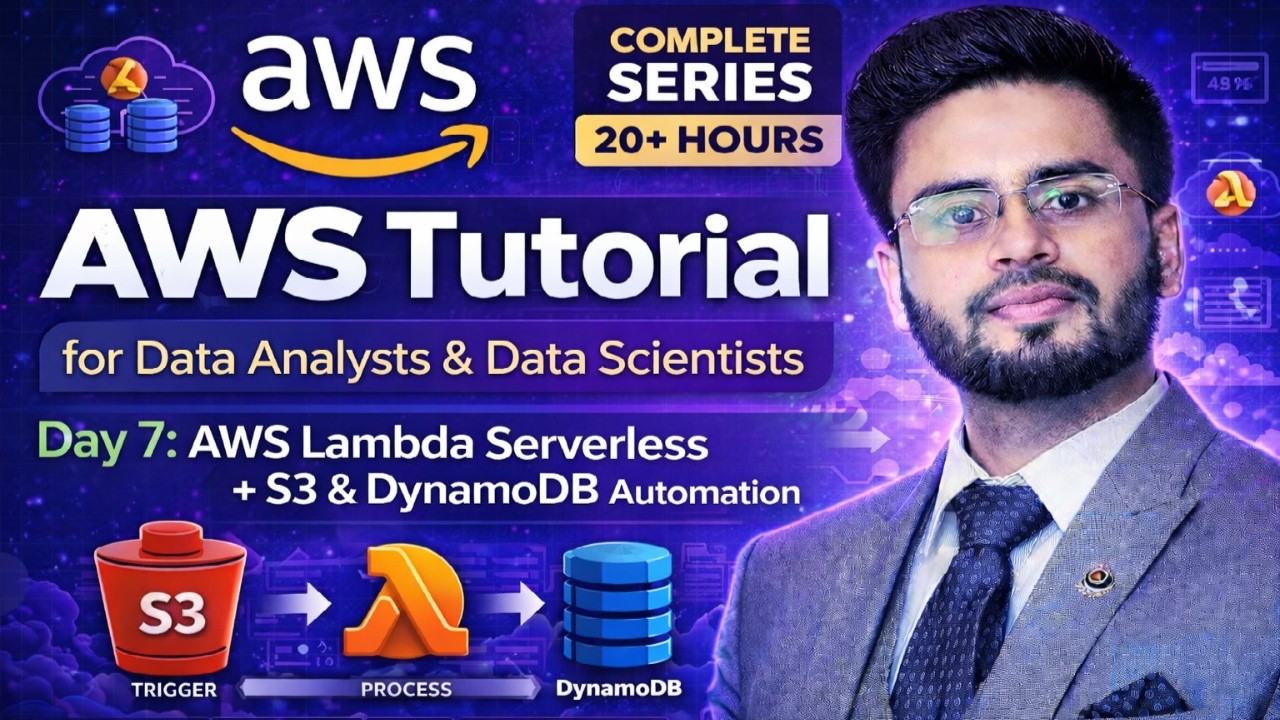 AWS Tutorial for Data Analysts | Day 7: AWS Lambda Serverless + S3 ...