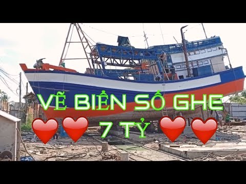 Xem Vẽ Biển Số Ghe Mới Sơn_ Ghe cào đôi Kiên Giang