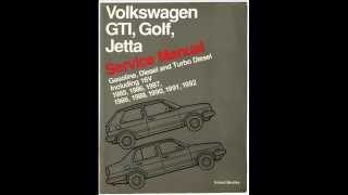 Volkswagen Bentley Service Manual A2 Mk2 Golf, Jetta Gas and Diesel