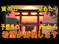 【寅の日】今日必ず見て下さい。予想外の所から希望が出現します!金運上昇・浄化・厄払い【5月16日(土)大開運祈願】