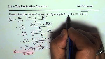 Derivative and Domain of SquareRoot Function by First Principal | Calculus