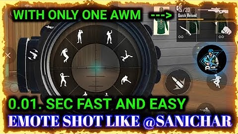 New Fastest Emote AWM Switching Trick with only one AWM || Like @sanichargaming. || Switching Trick