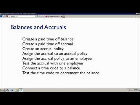 Workbrain Balances and Accruals 1