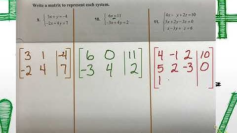 3-6 Solving Systems Using Matrices Homework Tutorial