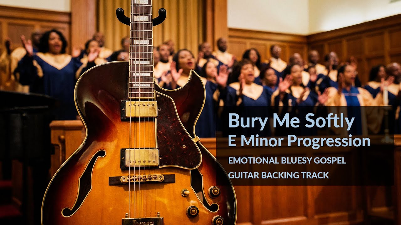 E minor - Bury Me Softly (Bluesy Gospel Guitar Backing Track)