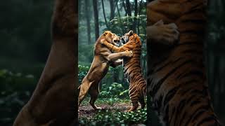 Lion Vs Tiger Fight In The Rainforest Epic Jungle Battle Photorealistic Cgi Short