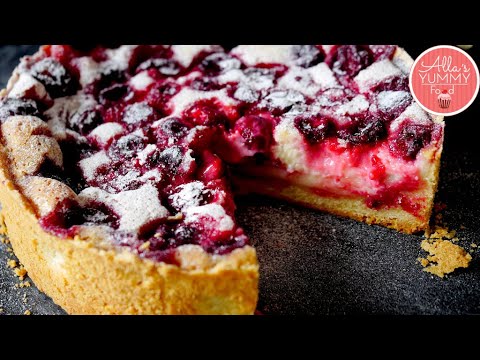 Video: Sour Cream Pie With Cherries And Almonds