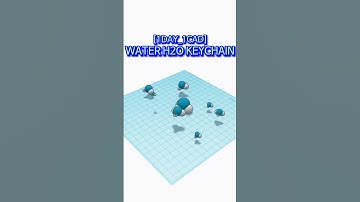[1DAY_1CAD] WATER H2O KEYCHAIN #shorts #tinkercad #project