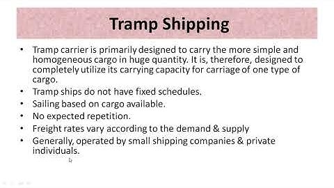 Linear vs  Tramp Shipping