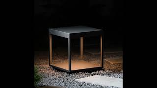 Square Frame Fence Post Outdoor Light