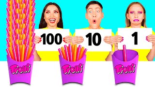 100 Layers of Food Challenge | Delicious Food Recipes by HAHANOM Challenge