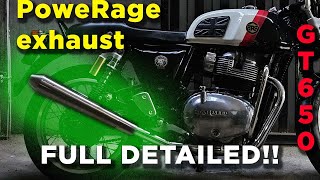 PoweRage exhaust on my GT650.  Review after 2 months of use.    PoweRage exhaust detailed review.