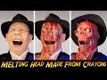 Indiana Jones Face Melt Effect Made With Crayons