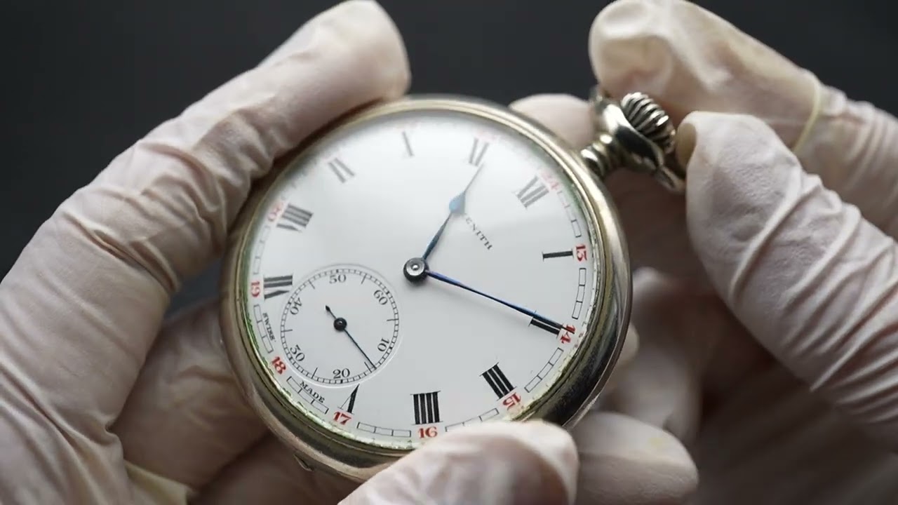 Circa 1929 Swiss Zenith Pocket Watch, Swan-neck Mechanical, Open