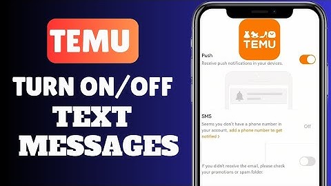 How To Turn On/Off Chat Messages On Your Email And SMS On Temu App