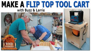 Flip top tool cart