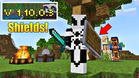 How To Use Shields In Minecraft PE 1.10 // Minecraft Bedrock Edition 1.10