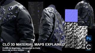 CLO3D For Beginners - Material Maps and Texturing Explained How to set up fabric textures photoshop