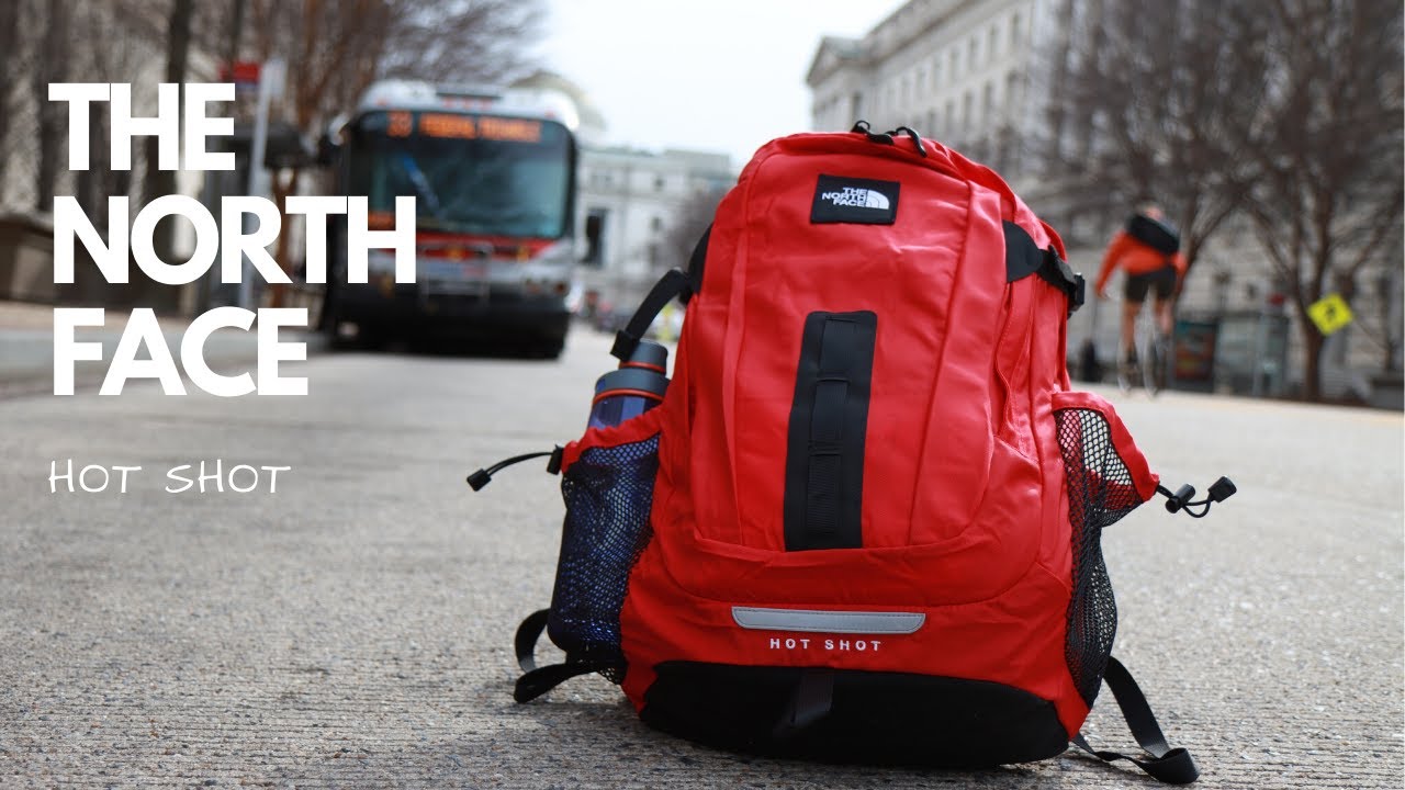 the north face red backpack