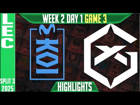MKOI vs GX Game 3 Highlights | LEC W2D1 Split 3 | Movistar KOI vs GiantX
