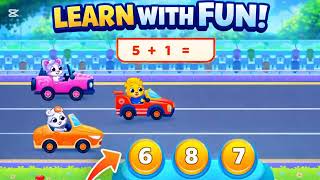 Car Racing Math Game 🚗➕➖ | Plus Minus Fun Race for Kids | Learning Numbers Game screenshot 5