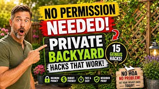 Stop Asking Your HOA - These Dollar Tree Backyard Privacy Hacks Need No Permission🌿💚