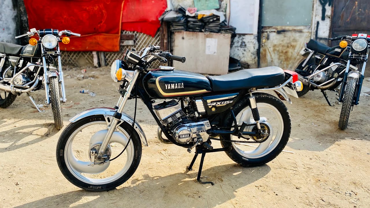 Yamaha rx100 only 35,000/- & rx135 Full modified black collection ...