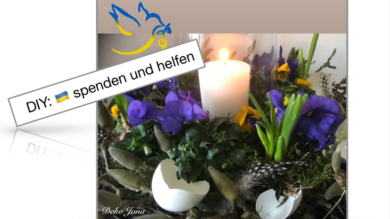 Spenden DIY: Frühlingskranz in den Farben der Ukraine, in Gedanken sind wir bei euch🇺🇦 / Deko Jana