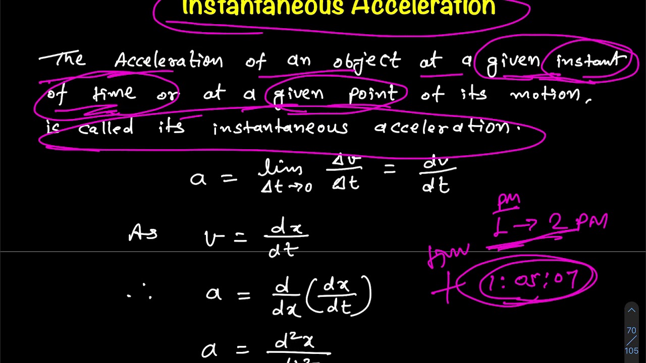 31 Instantaneous Acceleration YouTube