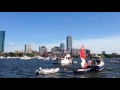 Boston skyline from charles river boat