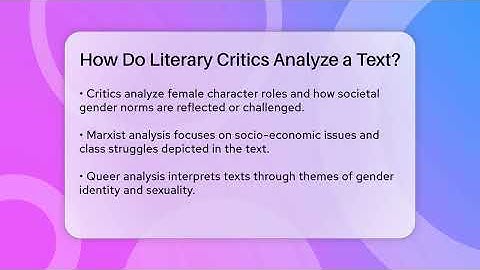 How Do Literary Critics Analyze a Text? - The Prose Path